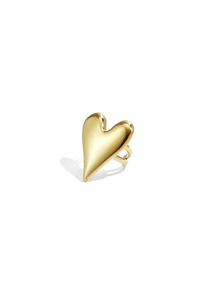 Statement ring met groot hart