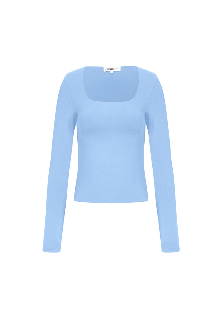 Gebreide Nylon Vrouwen Lange Mouw Top Basis Solide Kleur