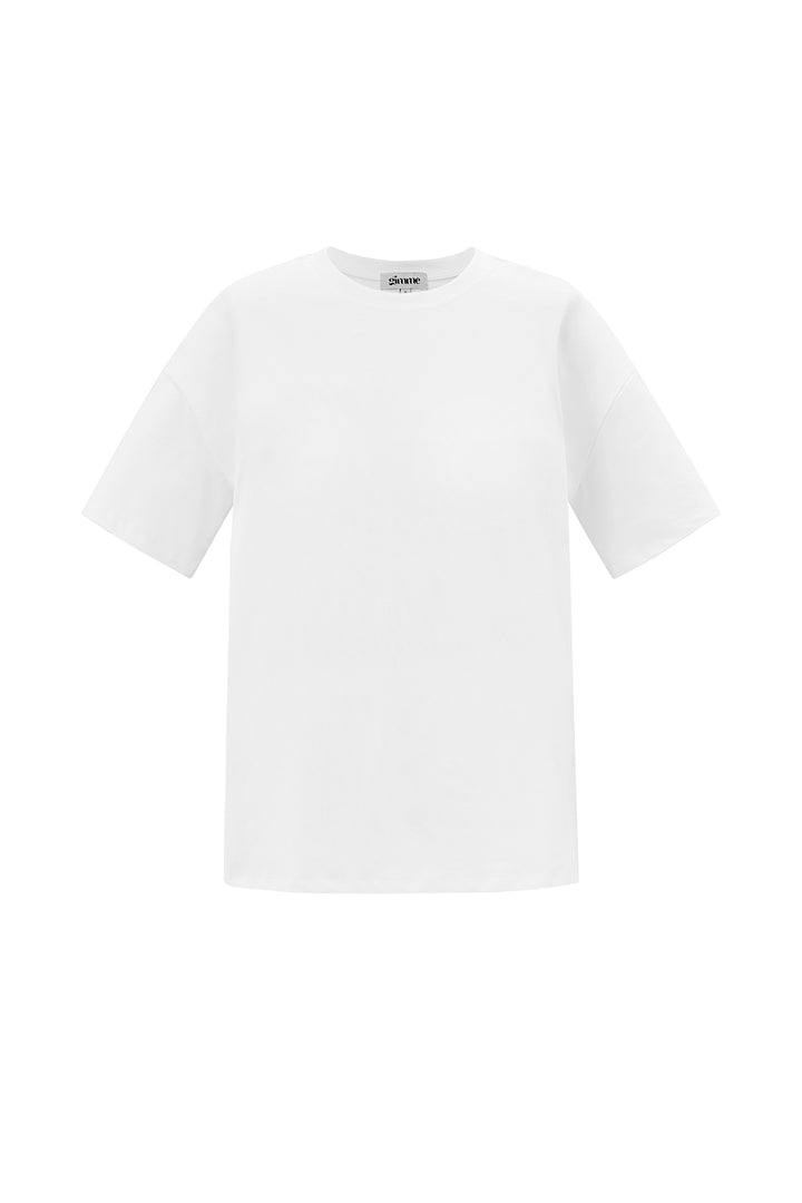 Katoen Gebreide Vrouwen T-shirt Casual Solide Kleur