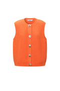 Gebreide Polyestervezel Vrouwen Gebreide Vest Casual Solide Kleur