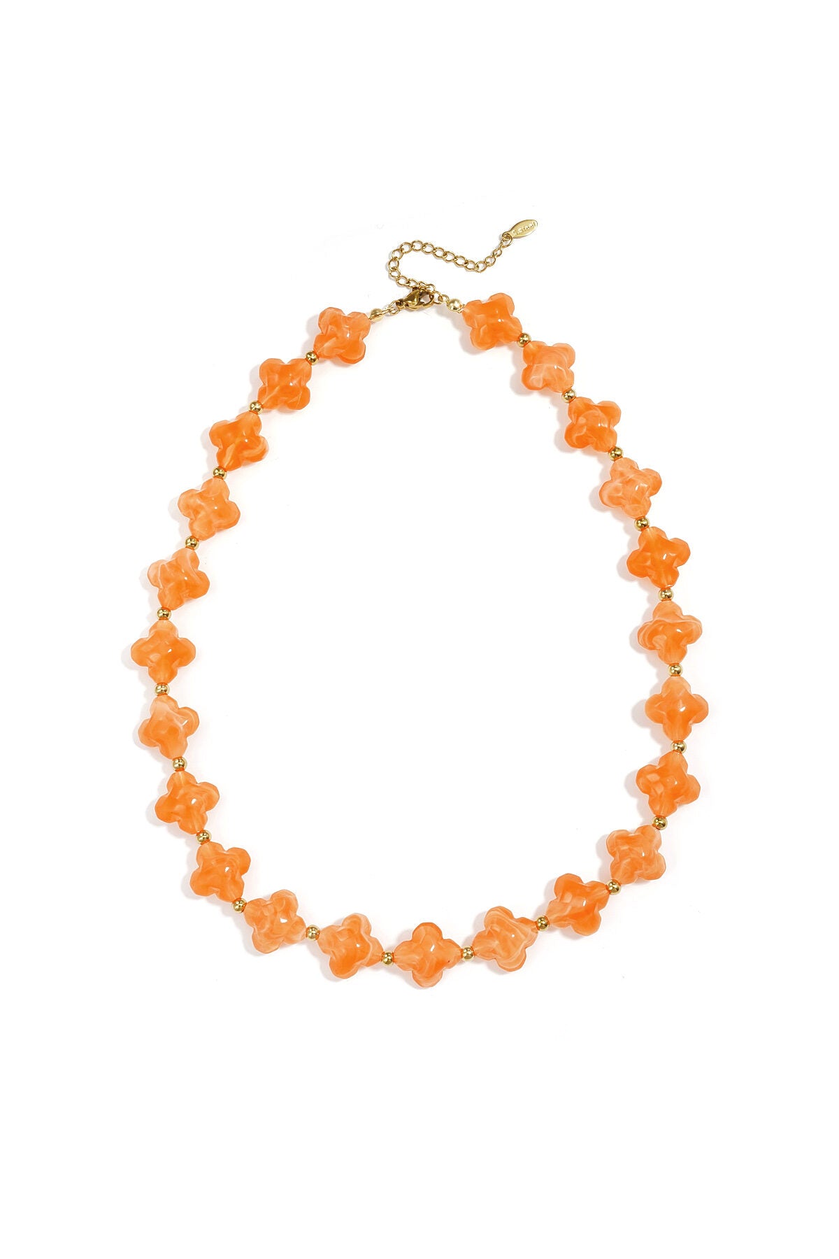 Kralenketting met klaver kraaltjes