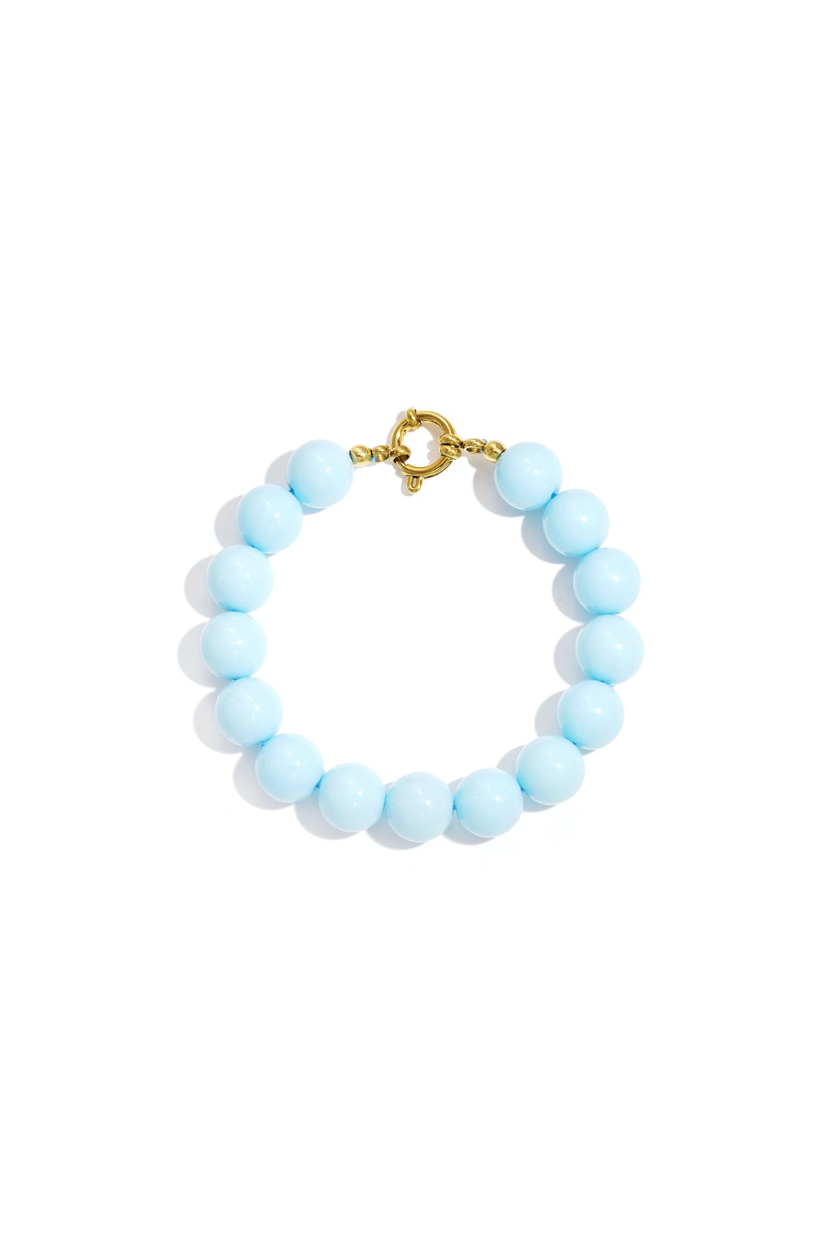 Armband met medium kralen en frontsluiting-12mm