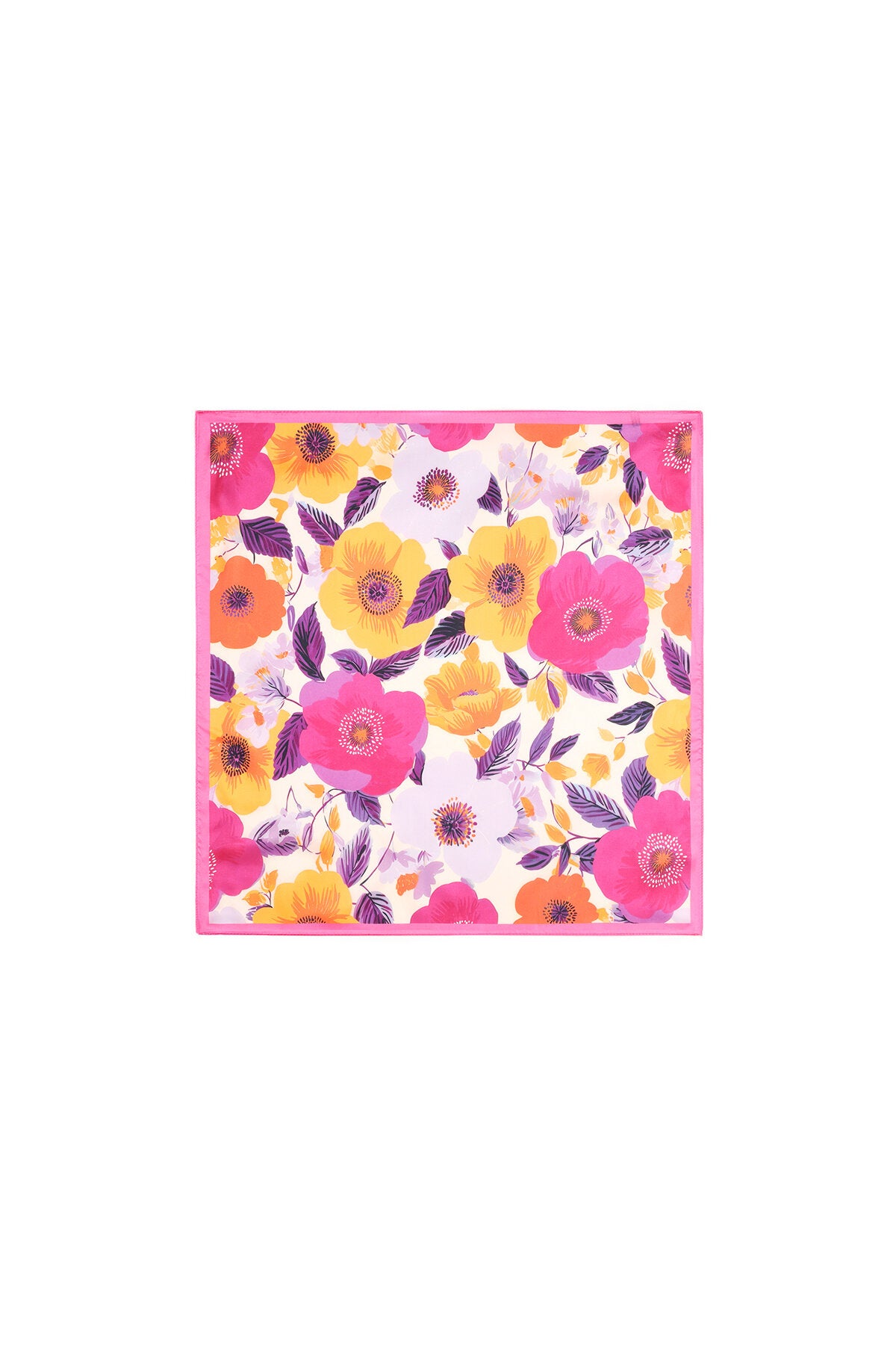 Zomersjaals met bloemenmotief, gemaakt van polyester, perfect als vakantie-/strandaccessoire.