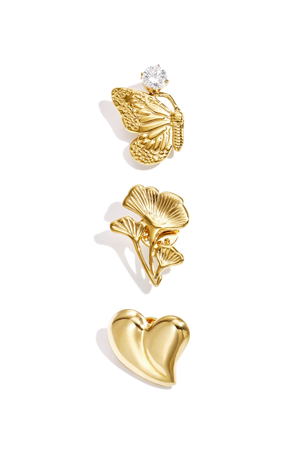 Broches van roestvrij staal met vlindermotief, eenvoudige dagelijkse sieraden uit de Simple-serie voor dames.
