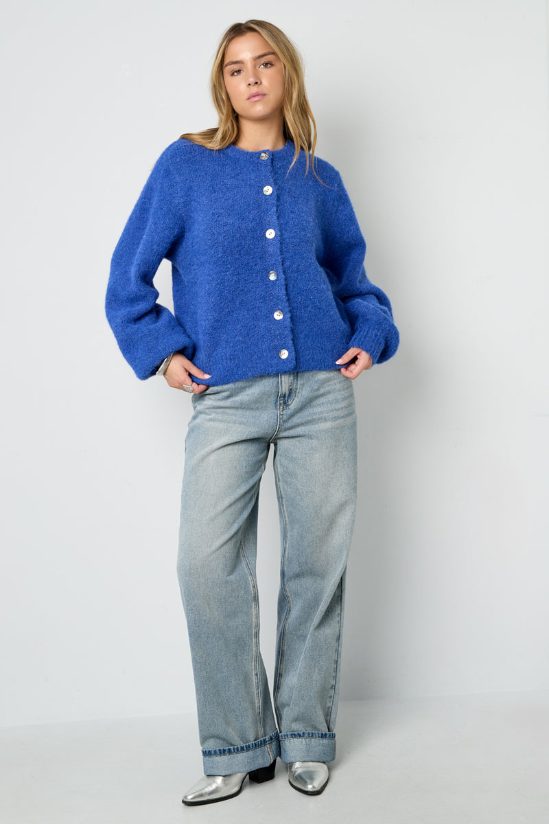 Gebreide Polyestervezel Vrouwen Cardigan Casual Solide Kleur Herfst/Winter