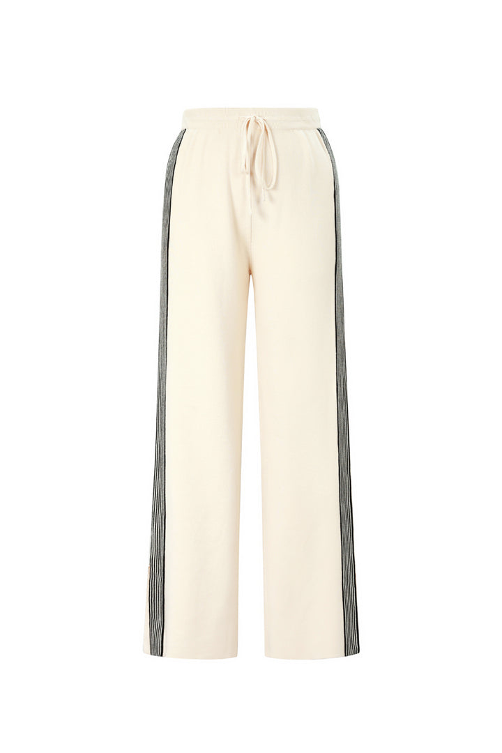 gebreide broek met strepen