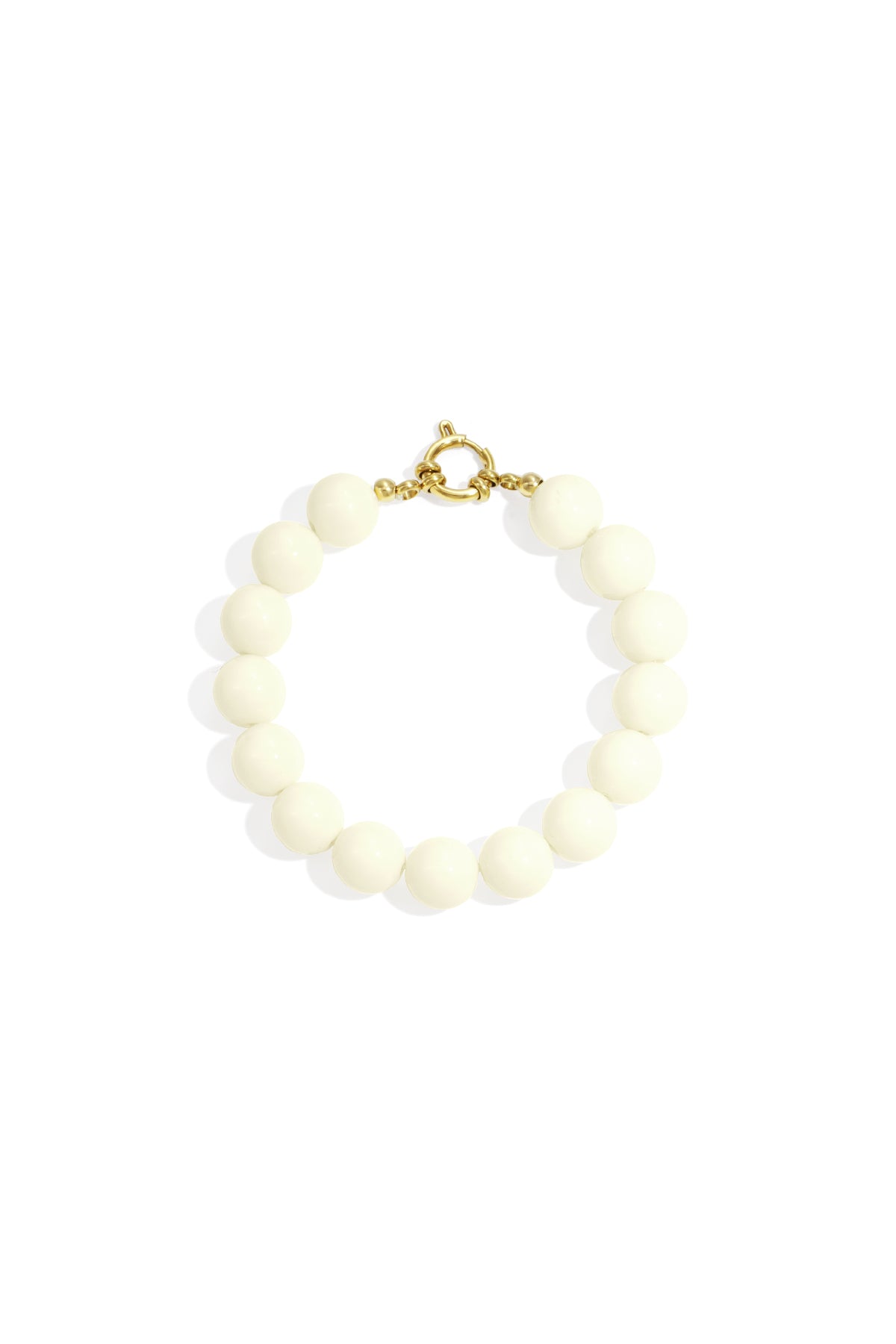 Armband met medium kralen en frontsluiting-12mm