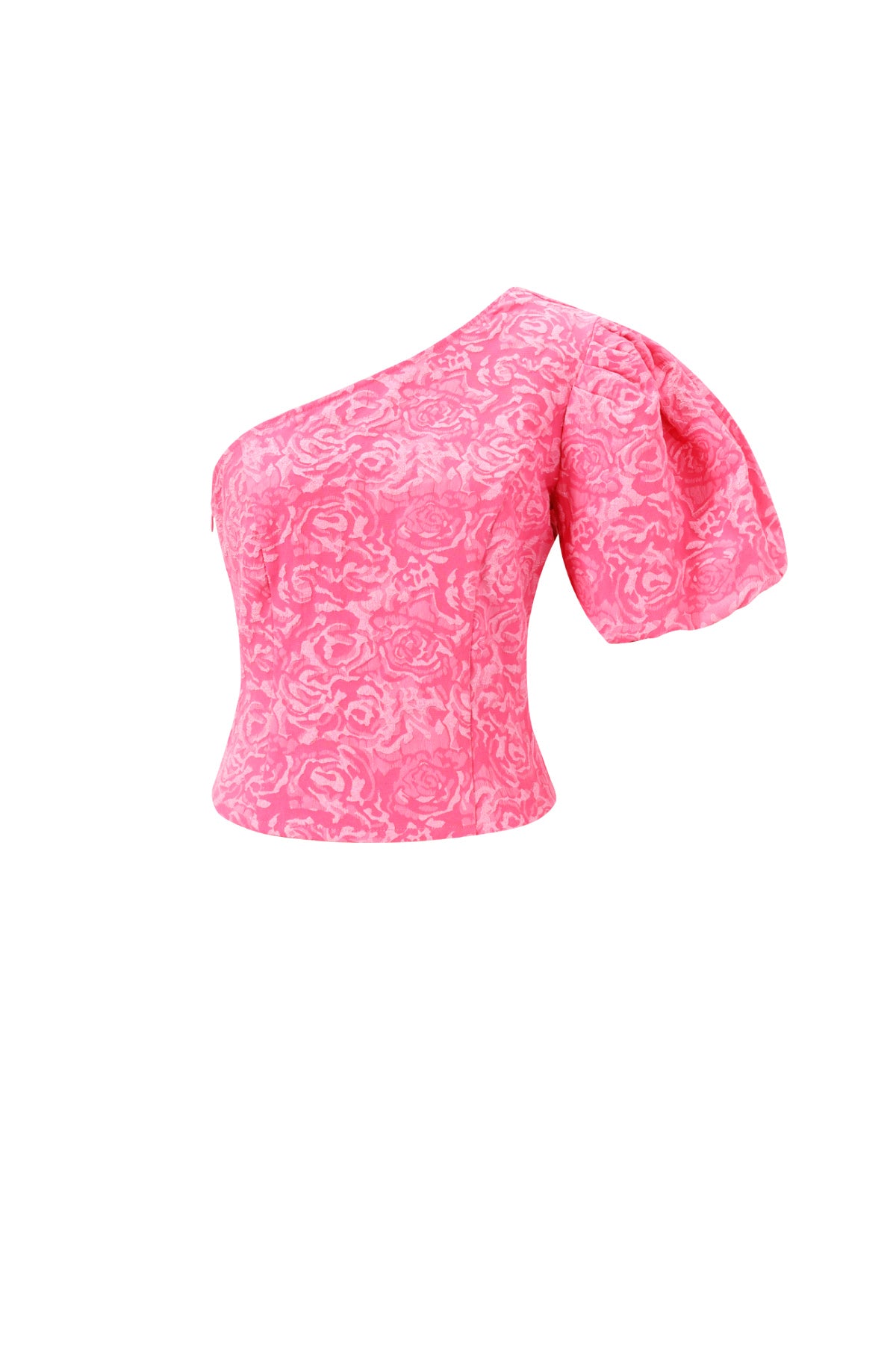 Geweven Polyestervezel Vrouwen Een-schouder Top Elegante Bloemenprint