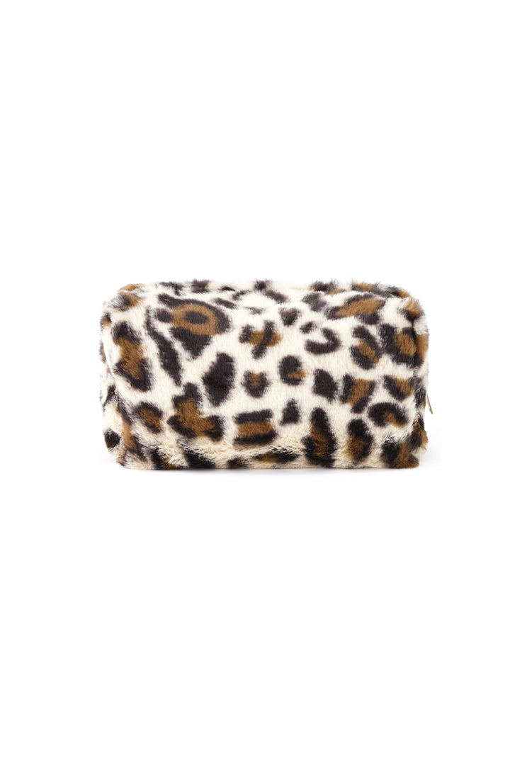 Zachte luipaard make-up tas