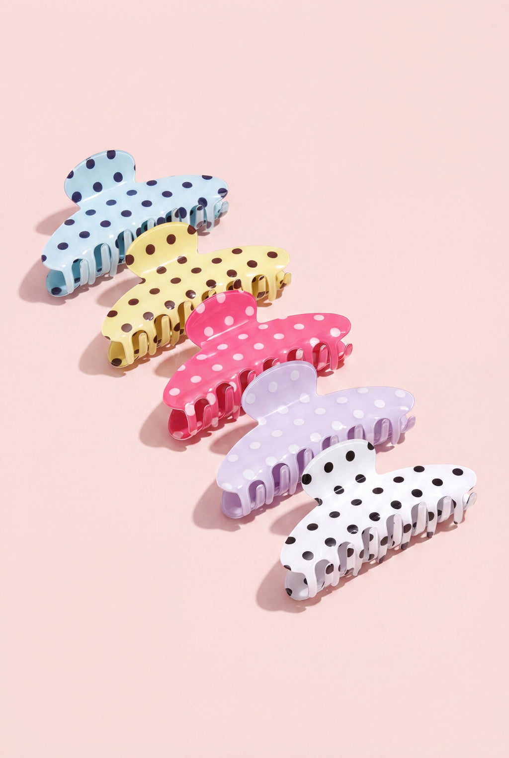 Haarclips met stippen, imitatieacetaat, dagelijkse accessoires