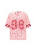 Woven Polyester Fiber Vrouwen T-shirt Sporty Color Clash