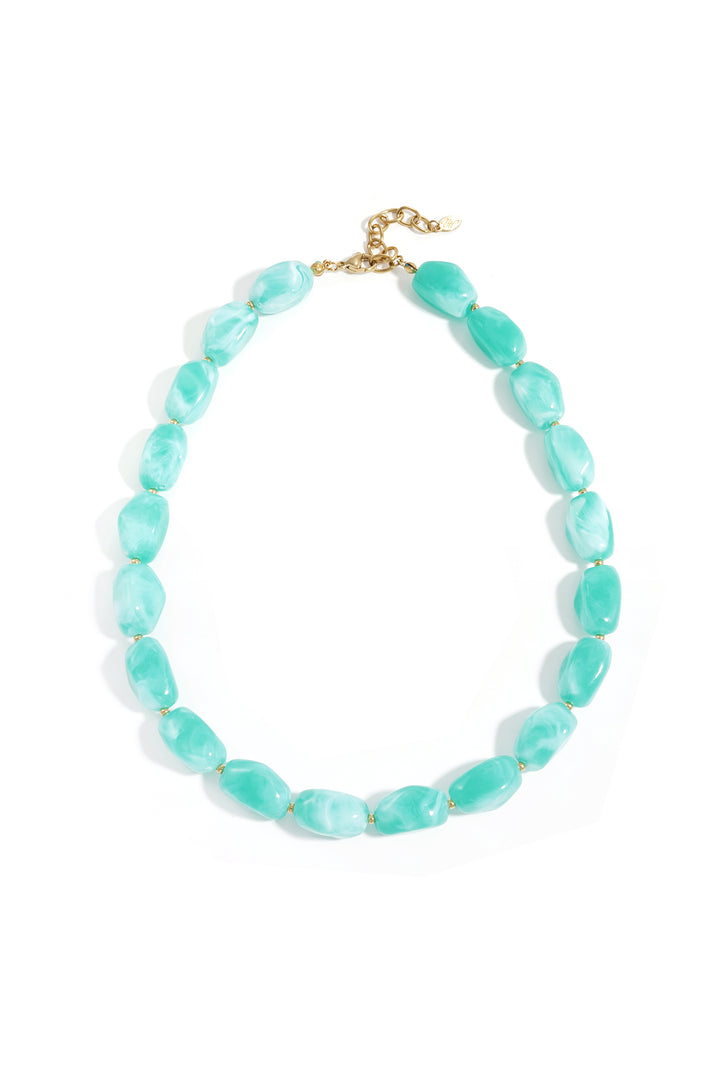 Ketting met organische kralen