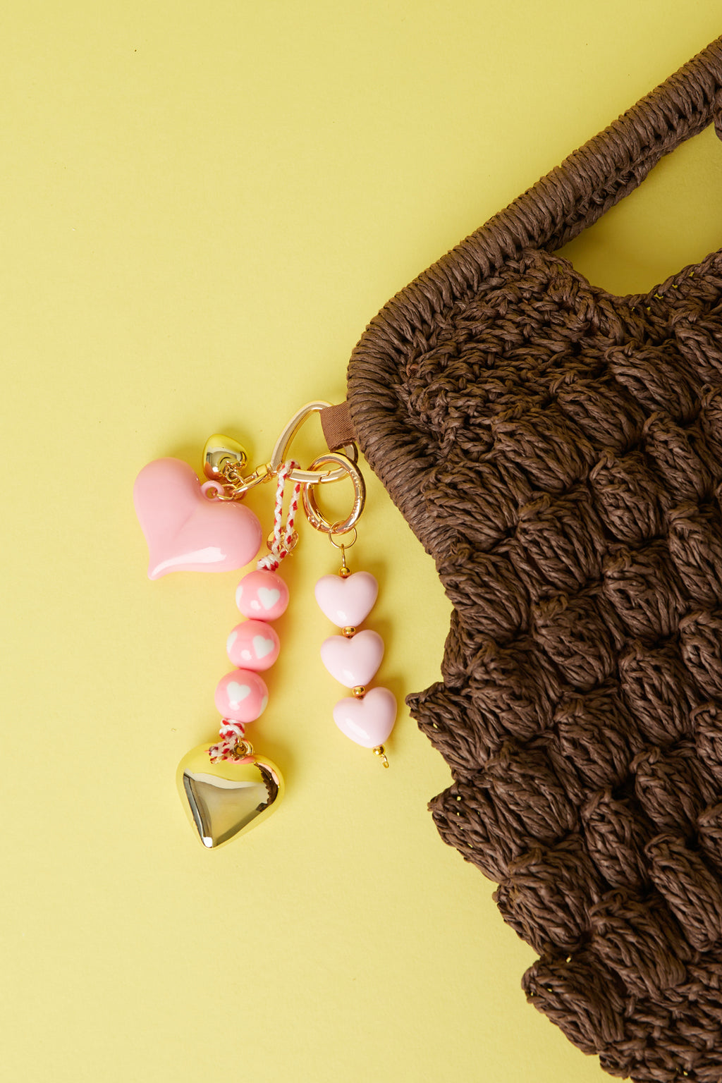 Tasbedeltjes in hartvorm, casual, acryl, dagelijkse accessoires