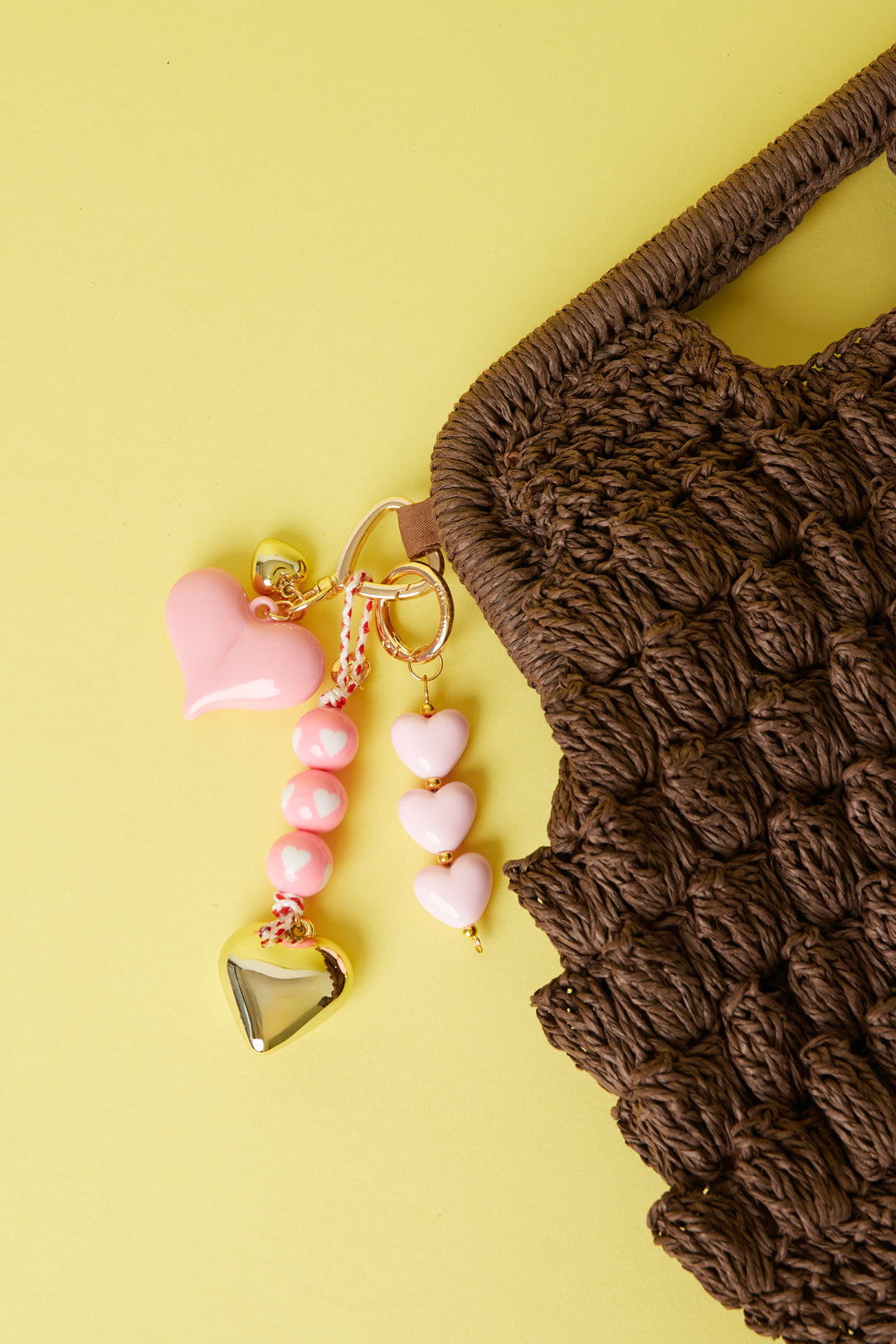 Tasbedeltjes in hartvorm, casual, acryl, dagelijkse accessoires