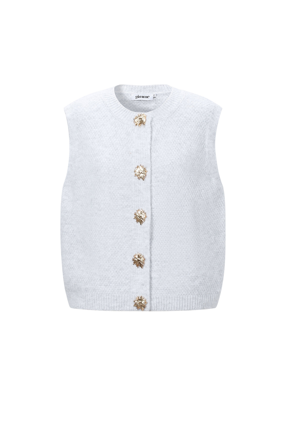 Gebreide Polyestervezel Vrouwen Gebreide Vest Casual Solide Kleur