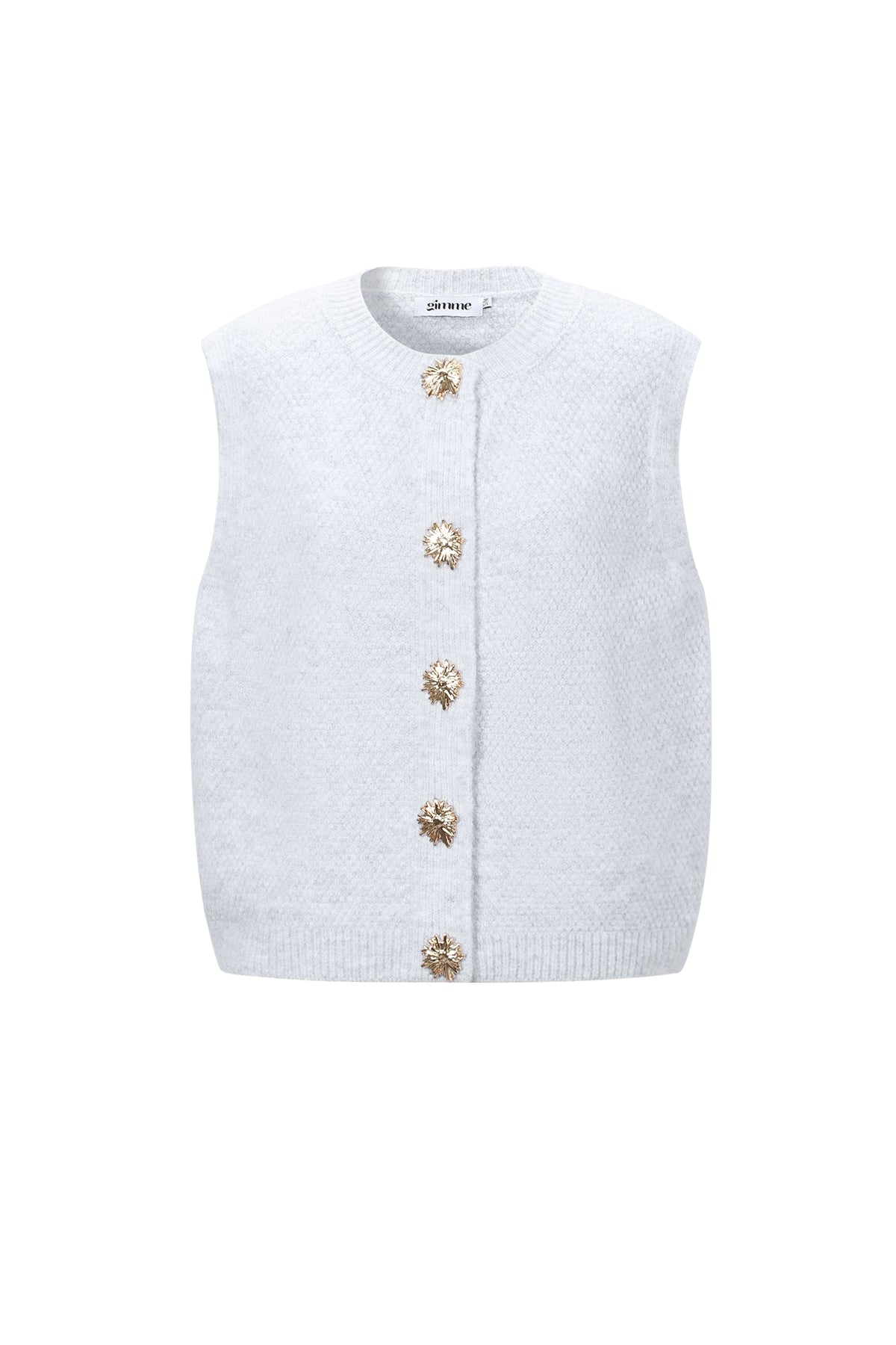 Gebreide Polyestervezel Vrouwen Gebreide Vest Casual Solide Kleur