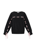 Gebreide Viscose Dames Trui Casual Kleurcontrast
