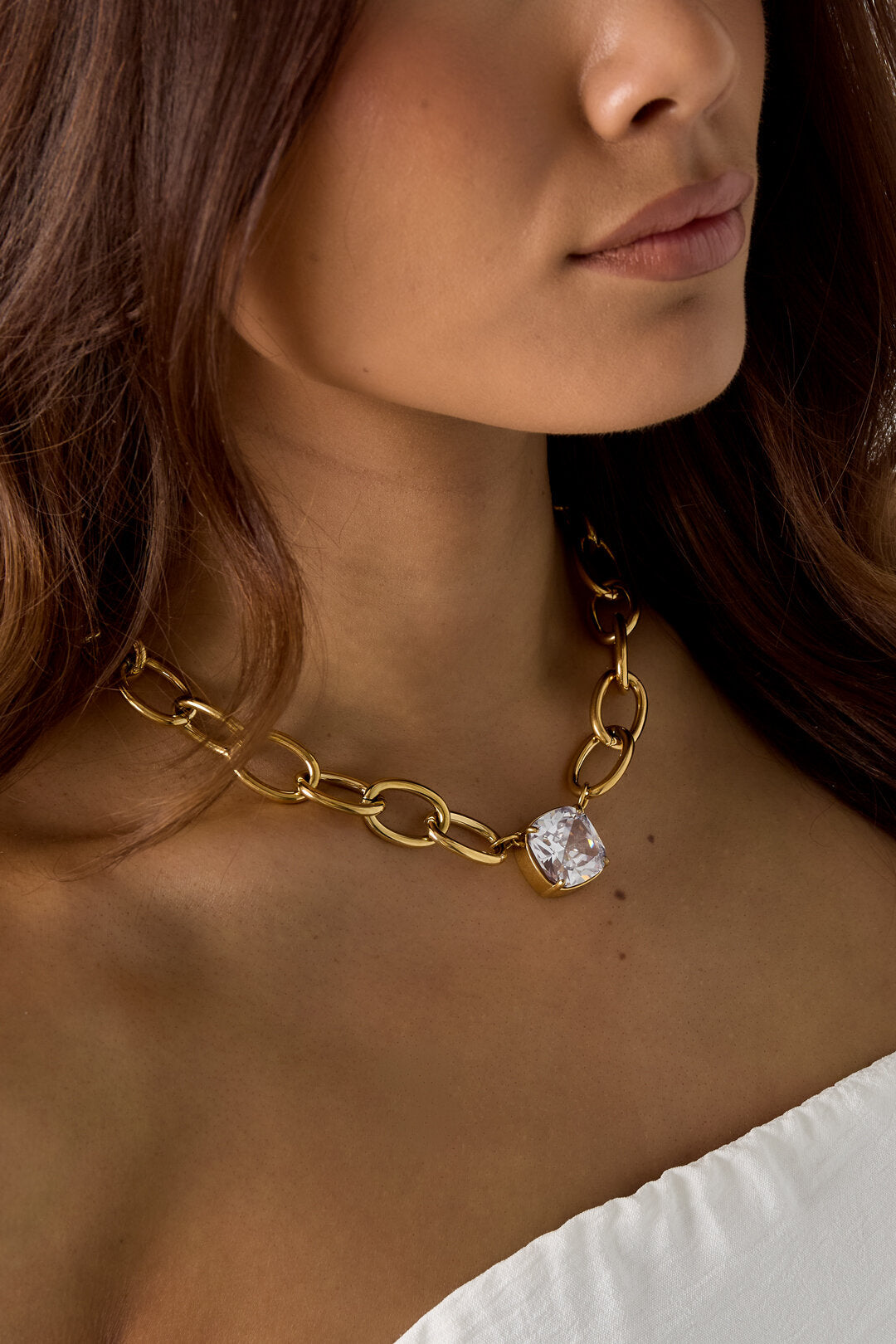 Schakelketting met statement hanger