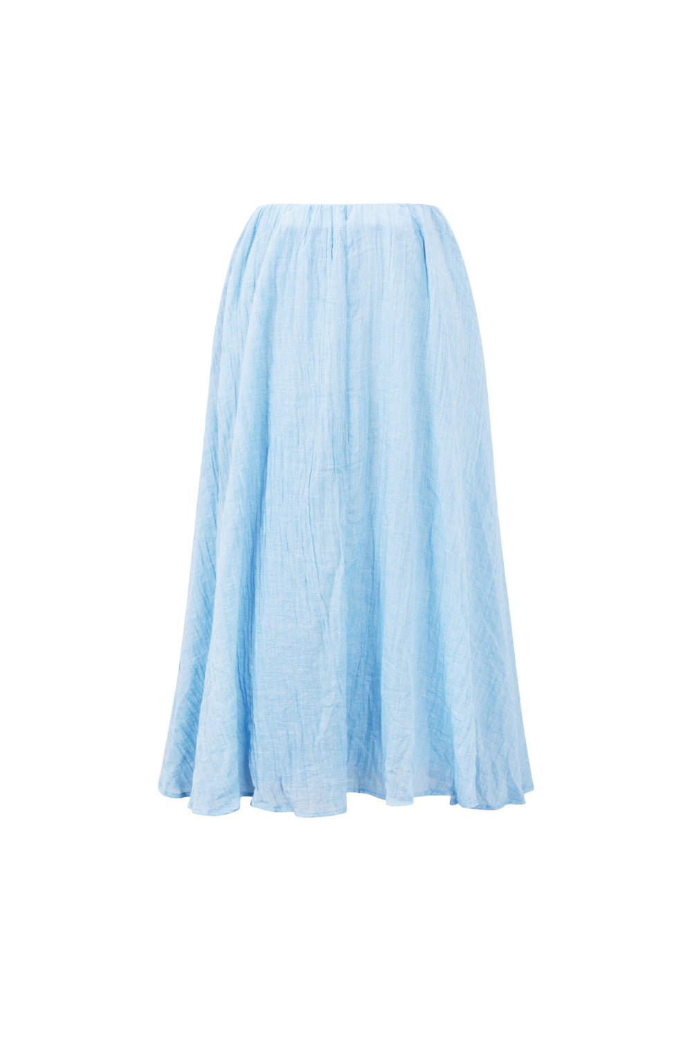 Geweven Polyestervezel Vrouwen Maxi Rok Casual Solide Kleur