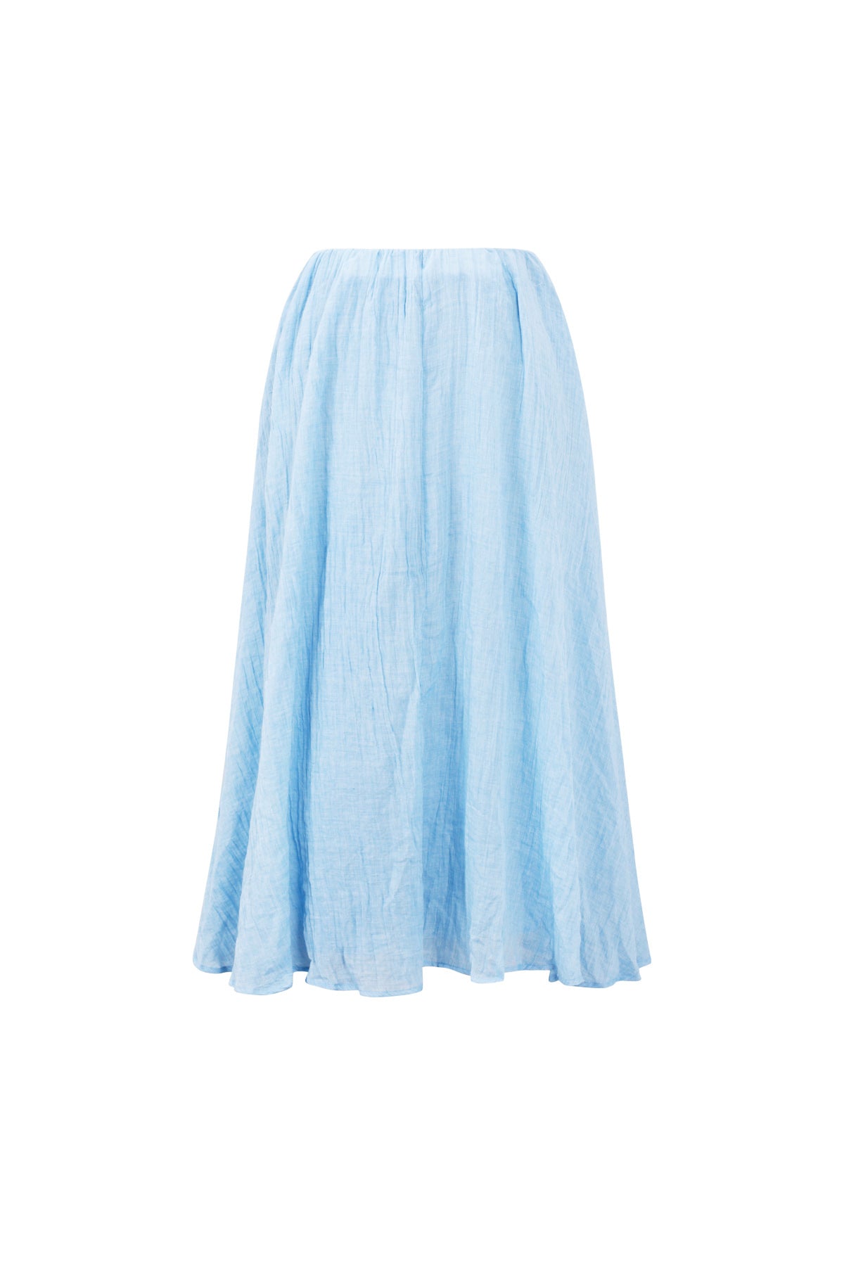 Geweven Polyestervezel Vrouwen Maxi Rok Casual Solide Kleur