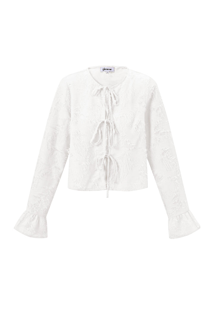 Geweven Polyestervezel Vrouwen Lange Mouwen Tops Elegant Solide Kleur Lente/Zomer