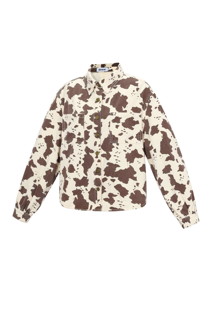 de cowgirl & dol op luipaardprint jeans