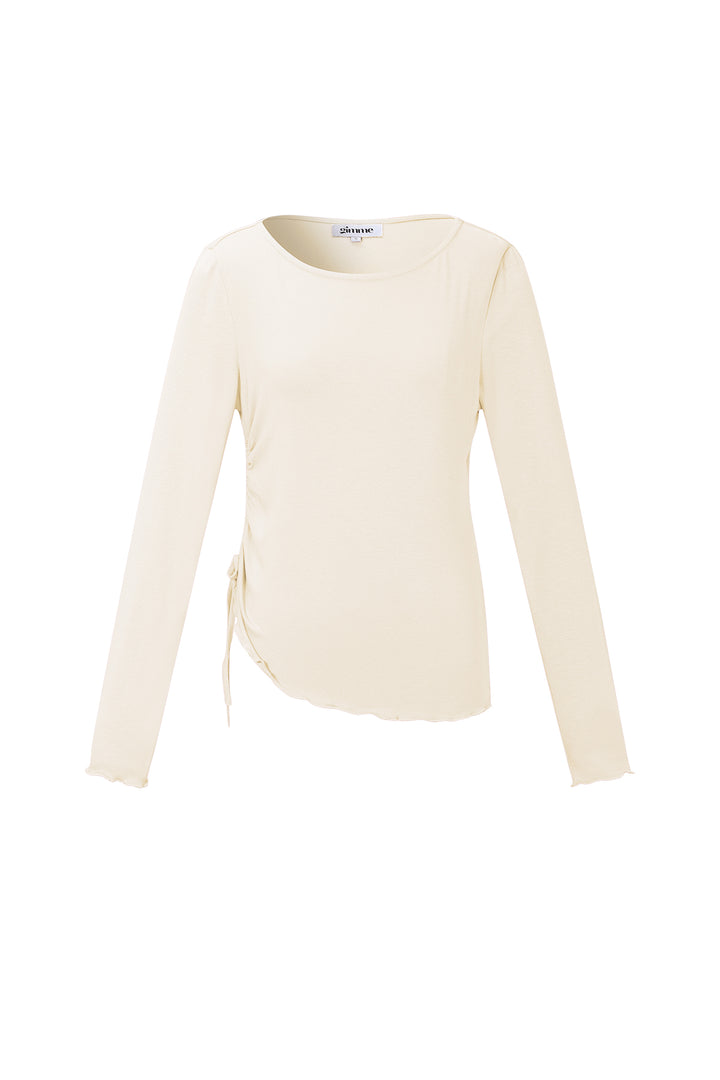 Geplooide longsleeve