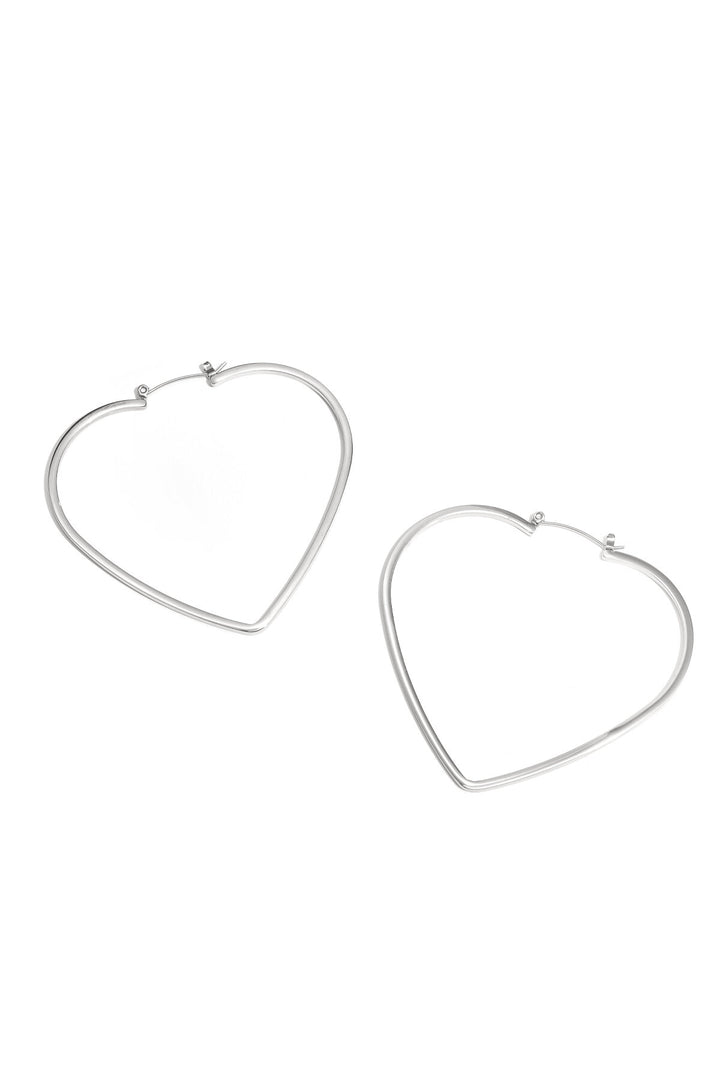 Minimalistische hart creolen