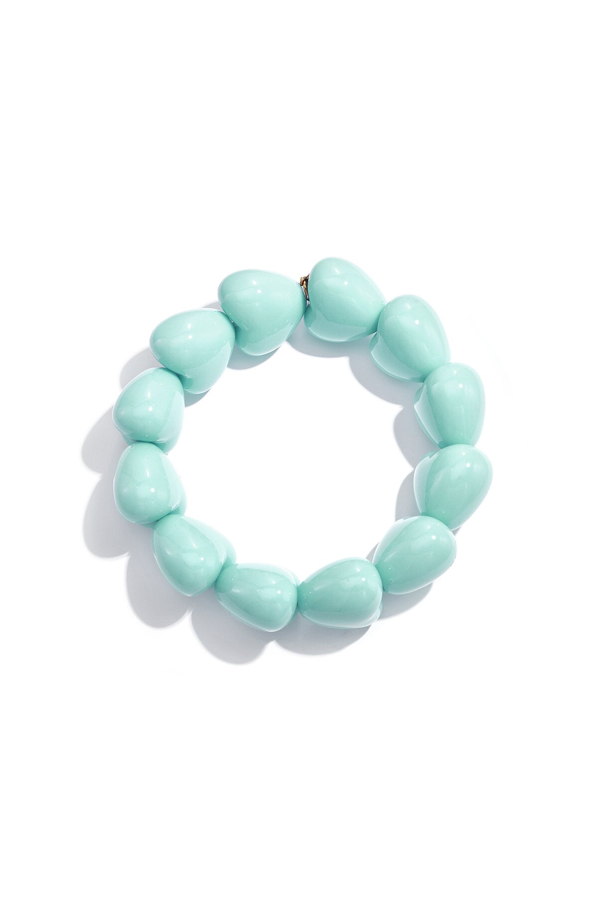 Armband met chunky harten kralen