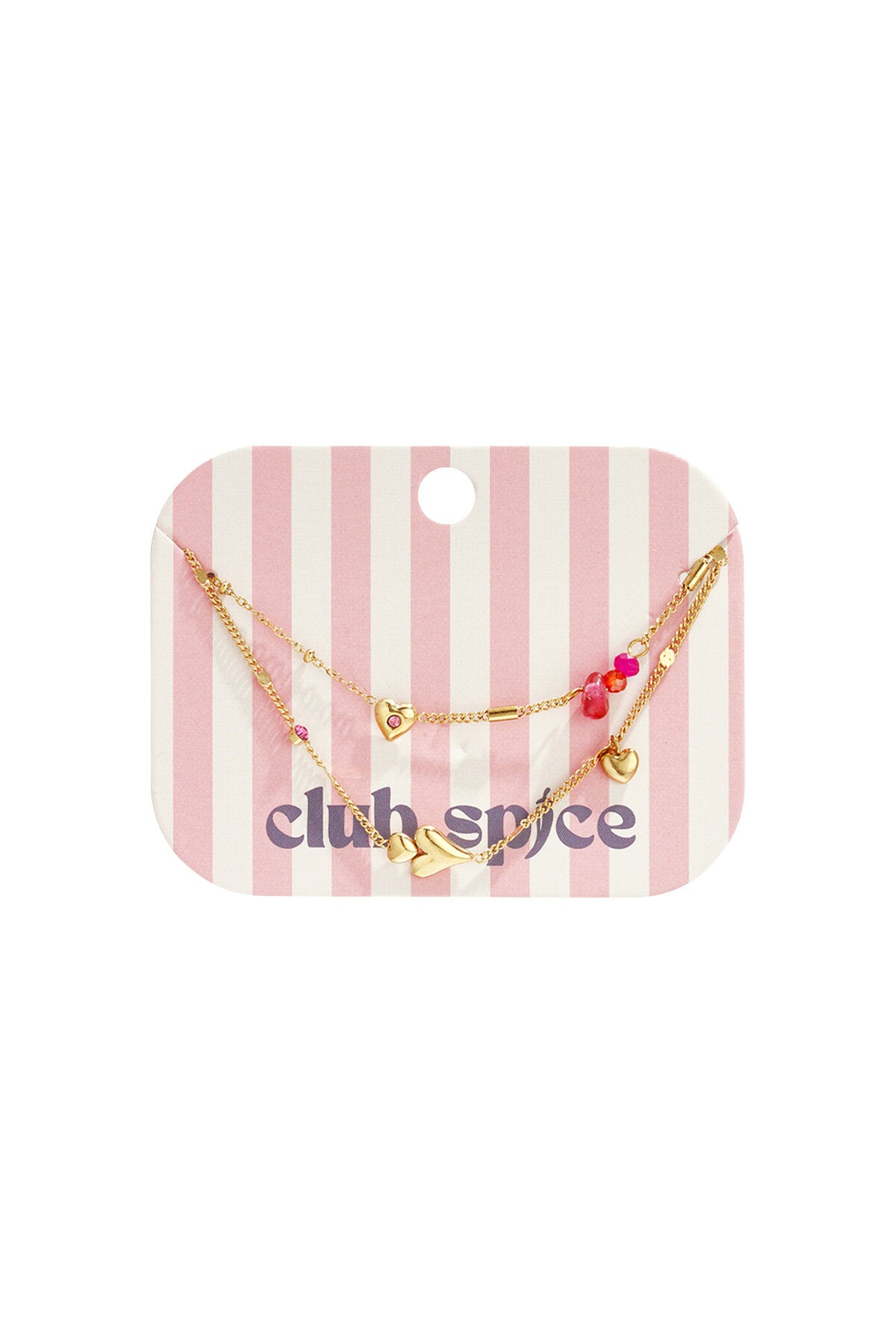 Armband met hartjes bloemen en kraaltjes