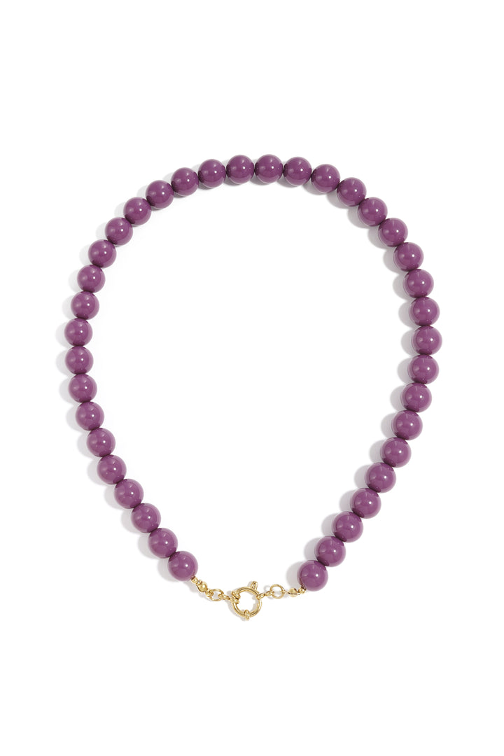 Ketting met kralen en frontsluiting-12mm