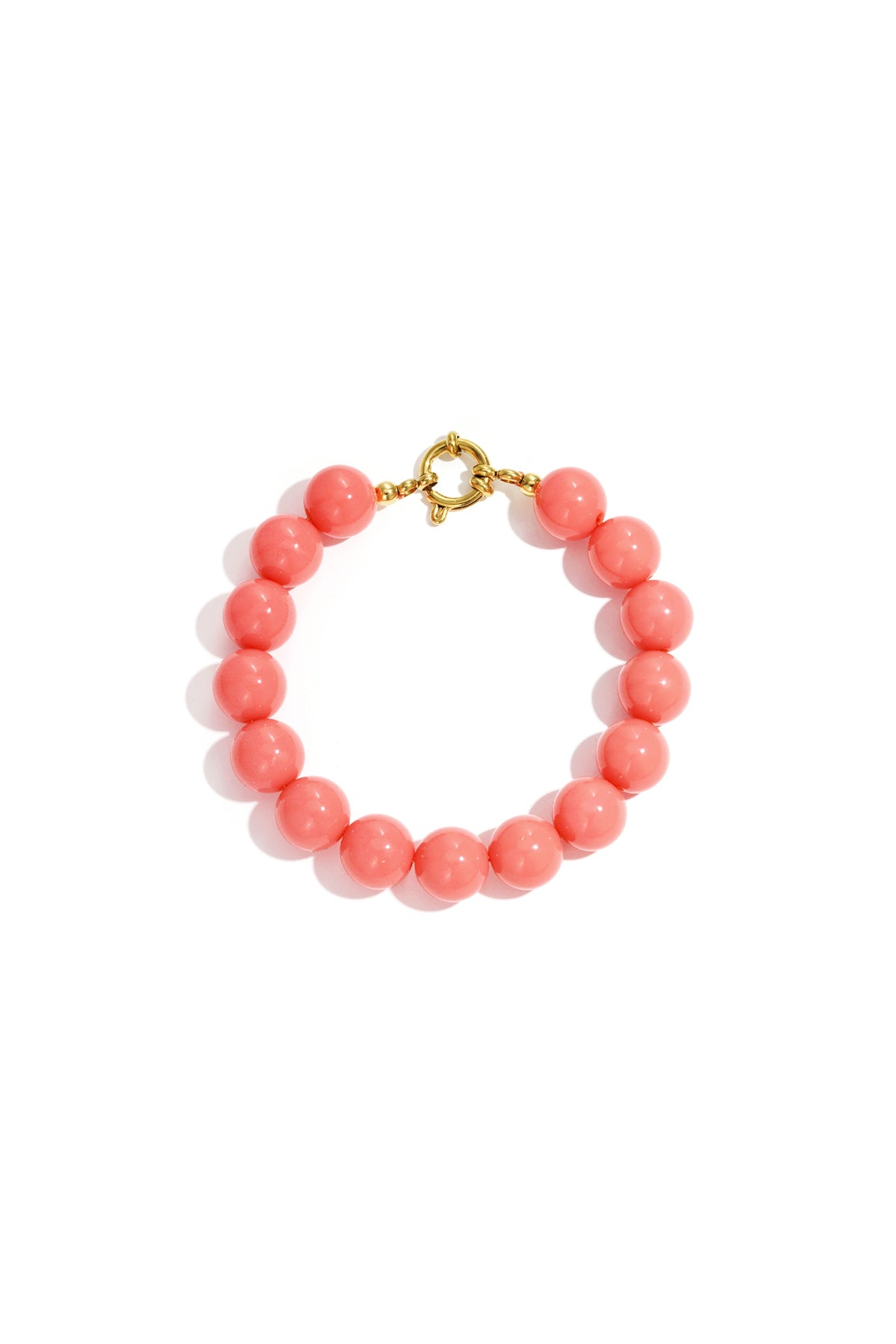 Armband met medium kralen en frontsluiting-12mm