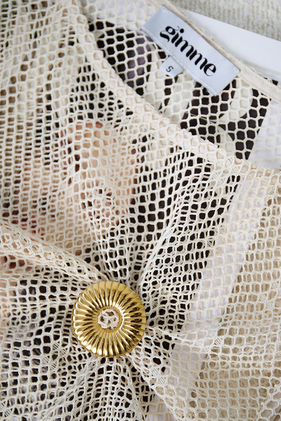 Broche haarspeld cirkel met streepjespatroon