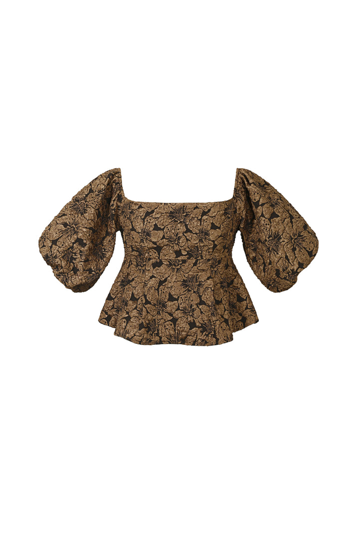 pof mouw top met textuur