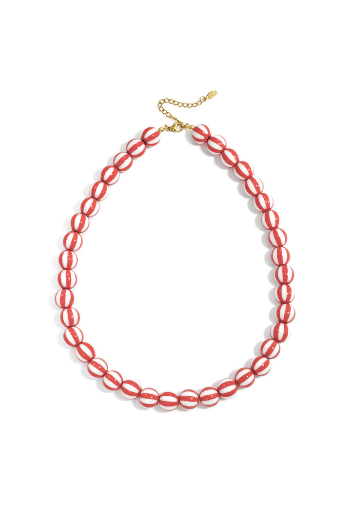 Kralenketting met gestreepte kralen