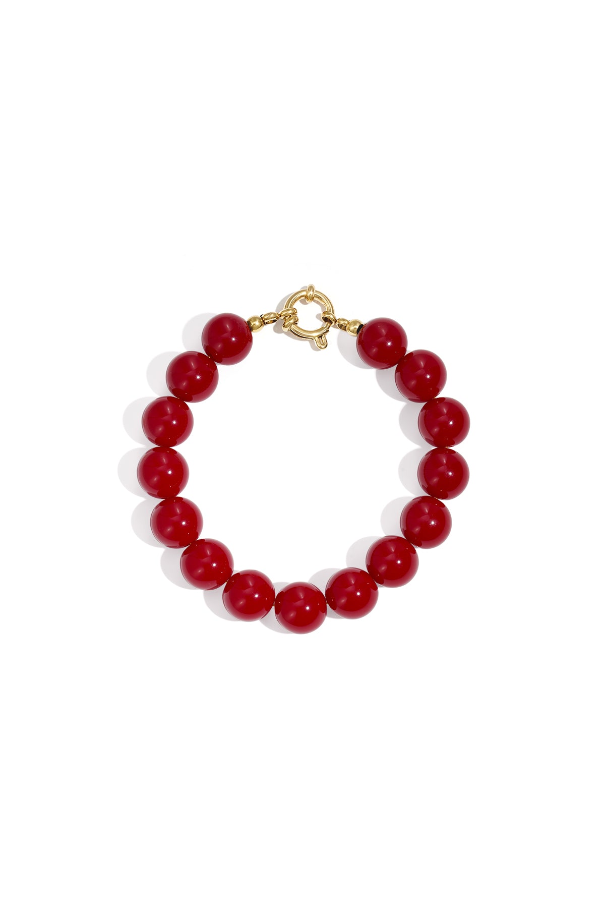 Armband met medium kralen en frontsluiting-12mm