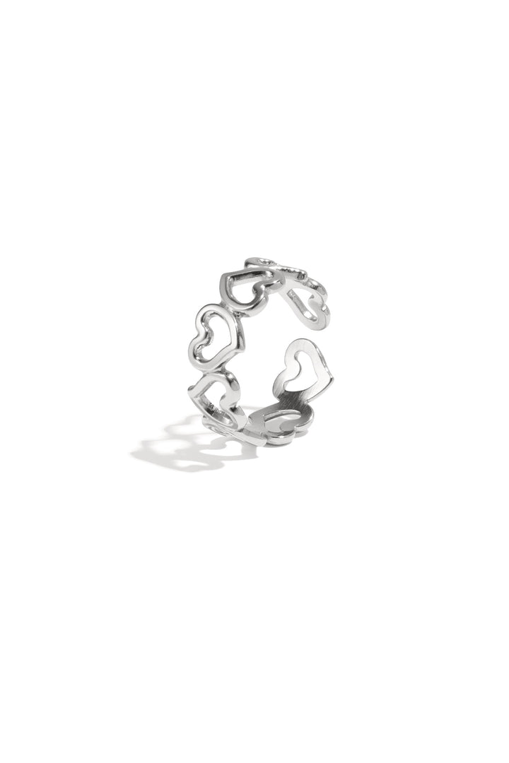Roestvrijstalen minimalistische ringen Hart Casual Dagelijks Eenvoudig Serie Dames sieraden