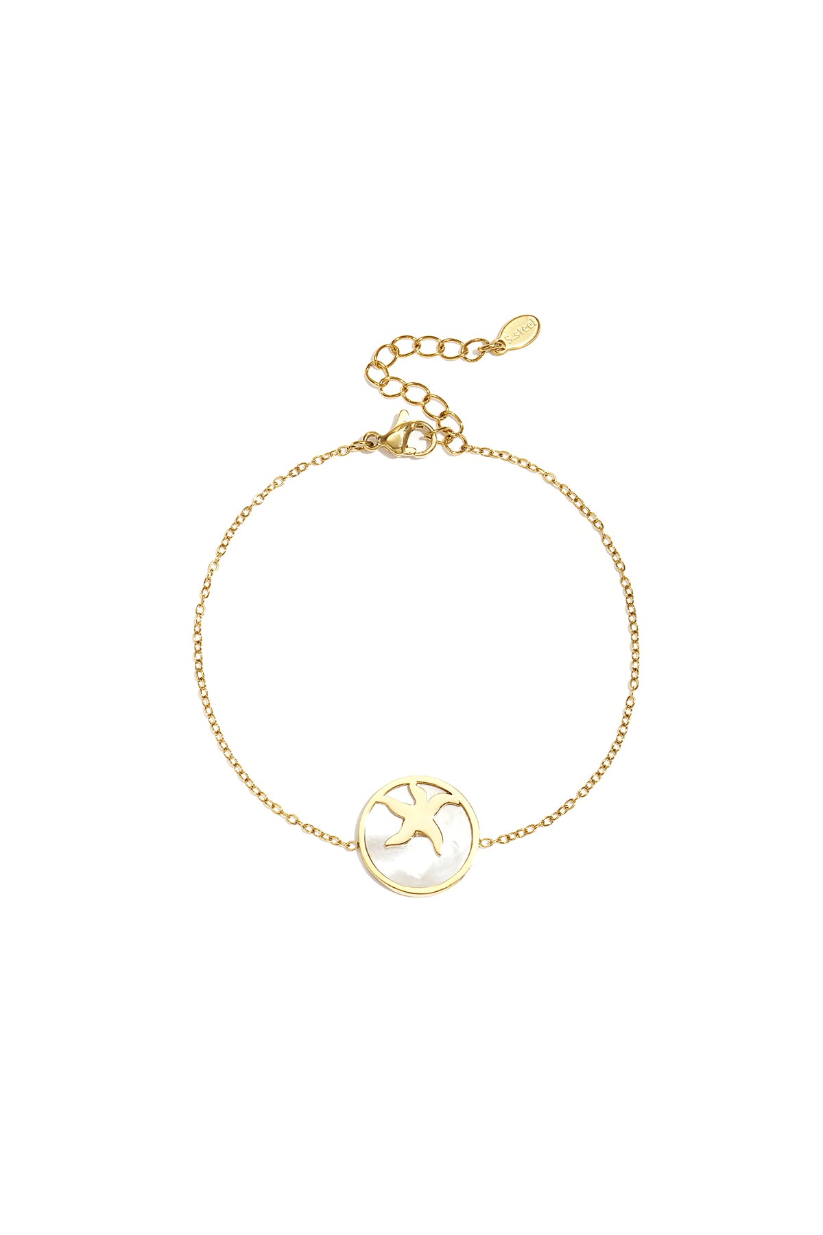 Armband met zeester in cirkel