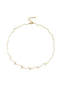 Ketting met zigzag patroon en steentjes