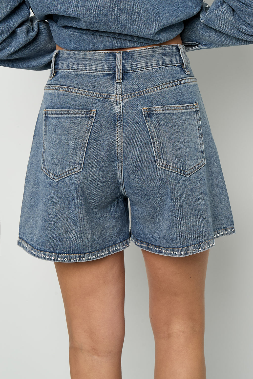 Strass Denim Short
