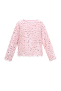 Geweven Polyestervezel Vrouwen Lange Mouw Top Elegante Pailletten